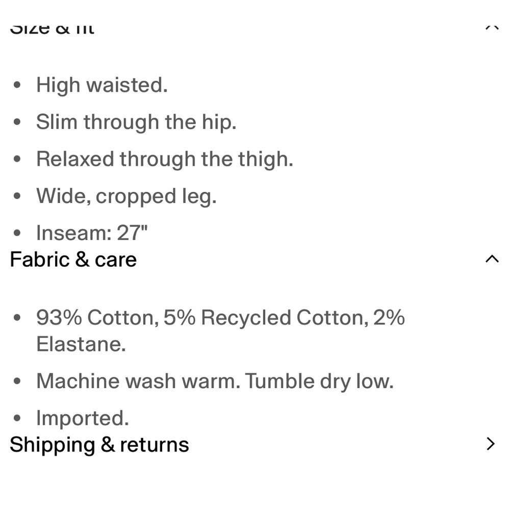 GAP High Rise Wide-Leg Crop Jeans - Picture 6 of 9
